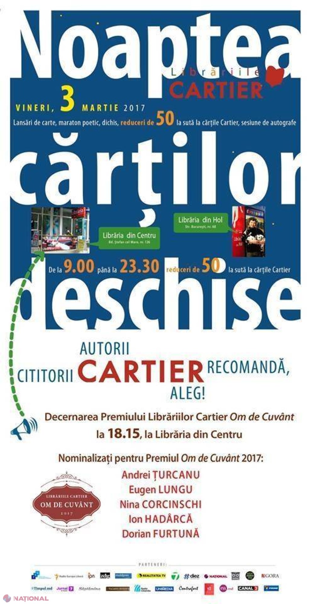 „Noaptea Cărților Deschise”: Unde și când veți putea procura cărți la JUMĂTATE de preț în Chișinău