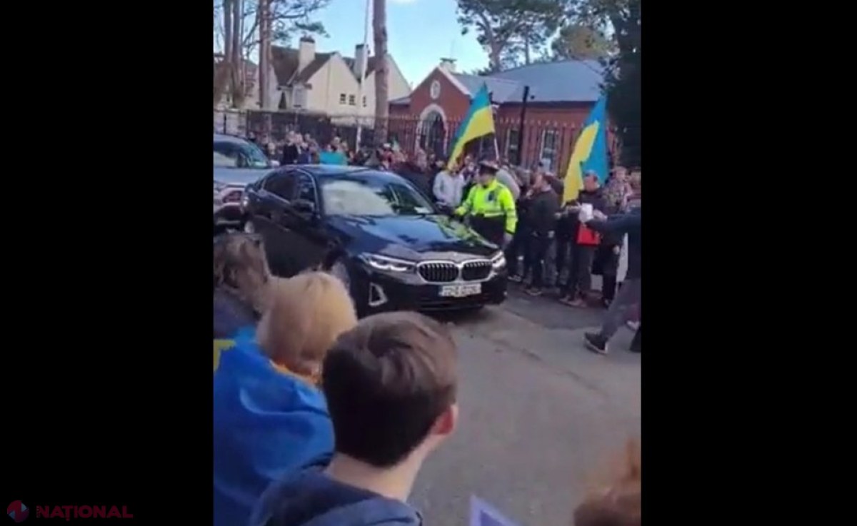VIDEO, NO COMMENT // Cum a fost întâlnit de localnici AMBASADORUL Rusiei în Irlanda. Polițiștii nu au putut să facă nimic 