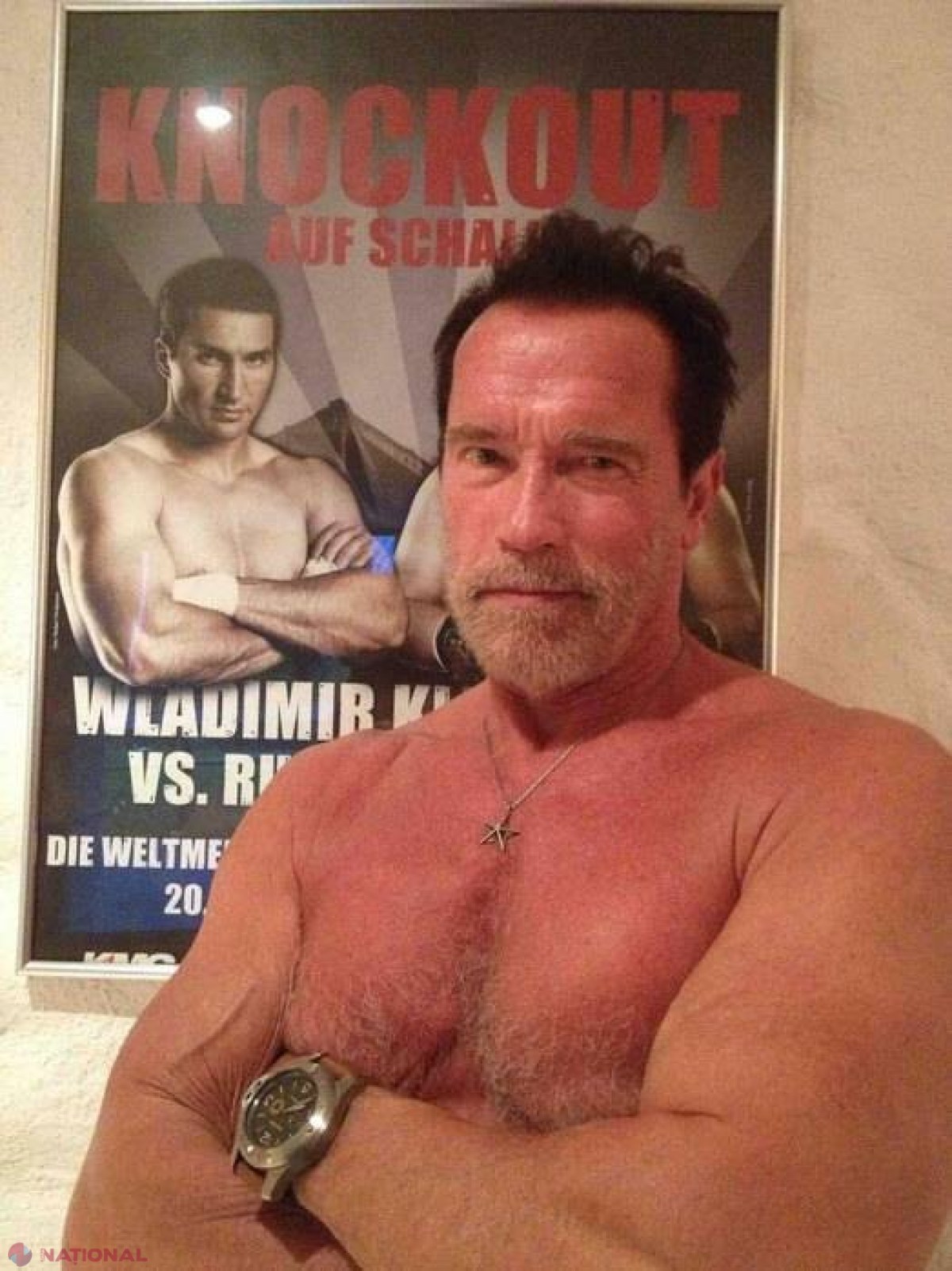 FOTO Arnold Schwarzenegger, gest neaşteptat la adresa boxerului Vladimir Klitshko!