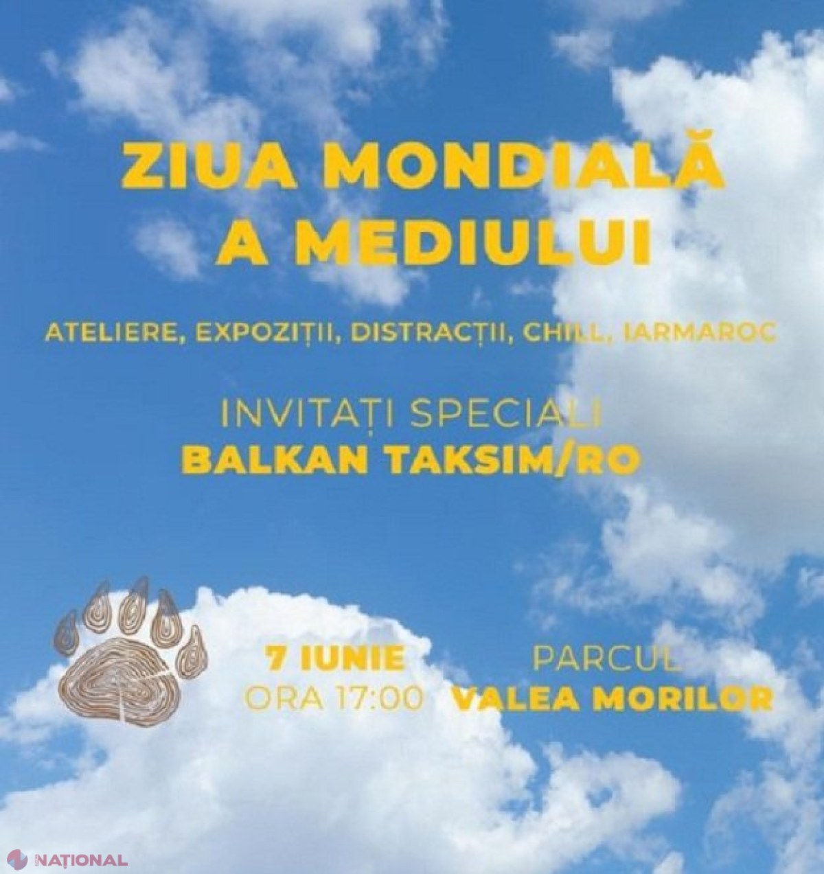 Ziua Mondială a Mediului // Expoziții, ateliere, iarmaroc și distracții gratuite pentru copii și părinți, vineri în Parcul Valea Morilor. Balkan Taksim, invitați speciali