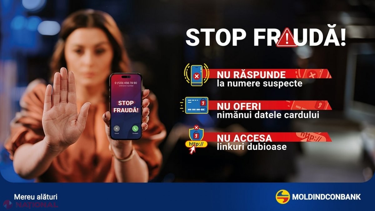 Cum să te protejezi de ESCROCI? Moldindconbank a lansat o campanie prin intermediul căreia cetățenii sunt instruiți cu privire la securitate bancară și ANTIFRAUDĂ
