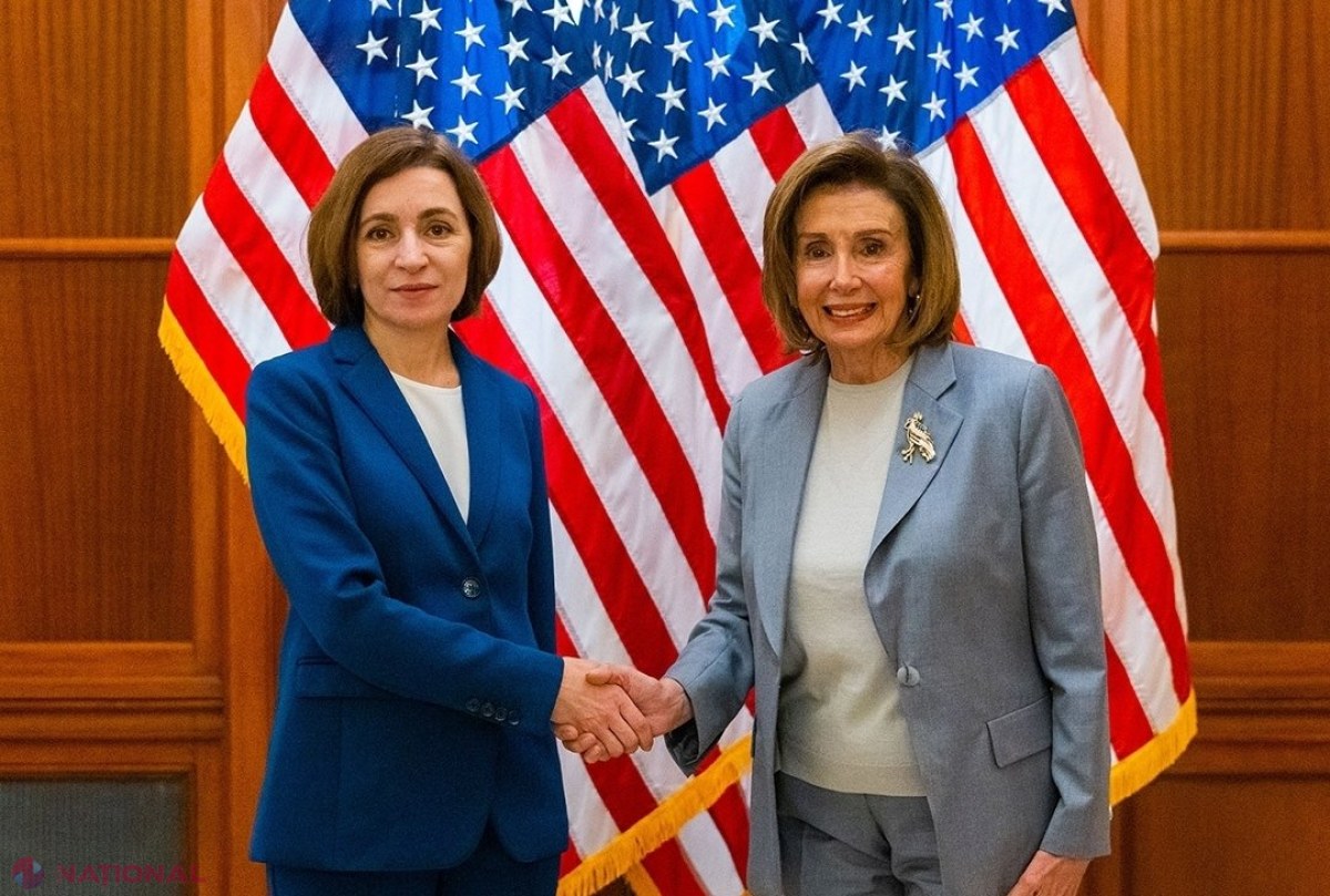 FOTO // Maia Sandu, întrevedere la Washington cu Nancy Pelosi, PRIMA femeie din istoria SUA care deține funcția de președinte al Camerei Reprezentanților. RĂZBOIUL pornit de Putin în Ucraina și criza energetică, principalele teme abordate