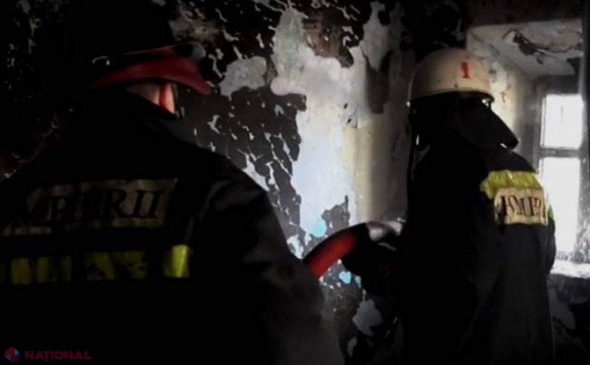 Incendiu în capitală. Un bărbat de 65 de ani a decedat