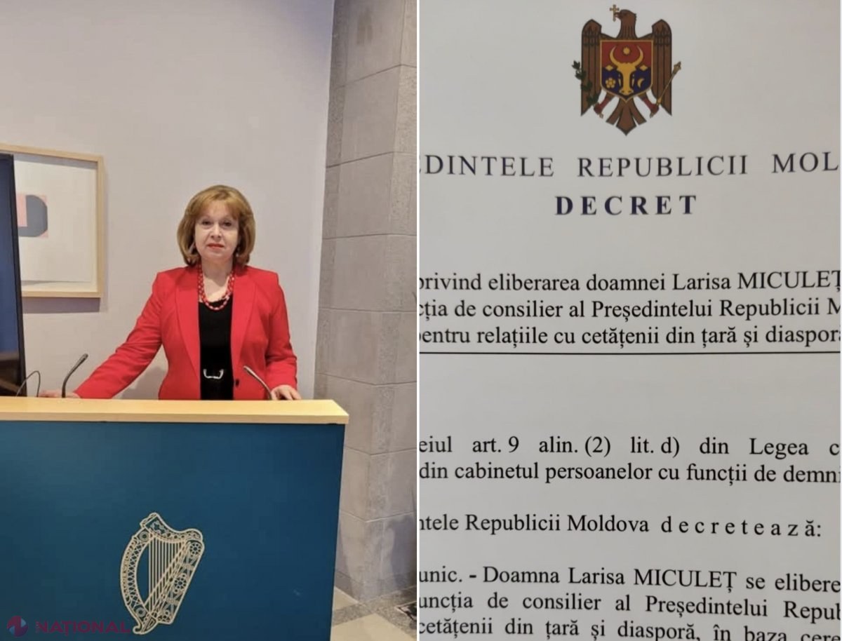 ULTIMA ORĂ // Larisa Miculeț revine la conducerea Ambasadei R. Moldova în Irlanda, în pragul Președinției Dublinului la Consiliul UE. Jana Costachi a fost rechemată din funcție