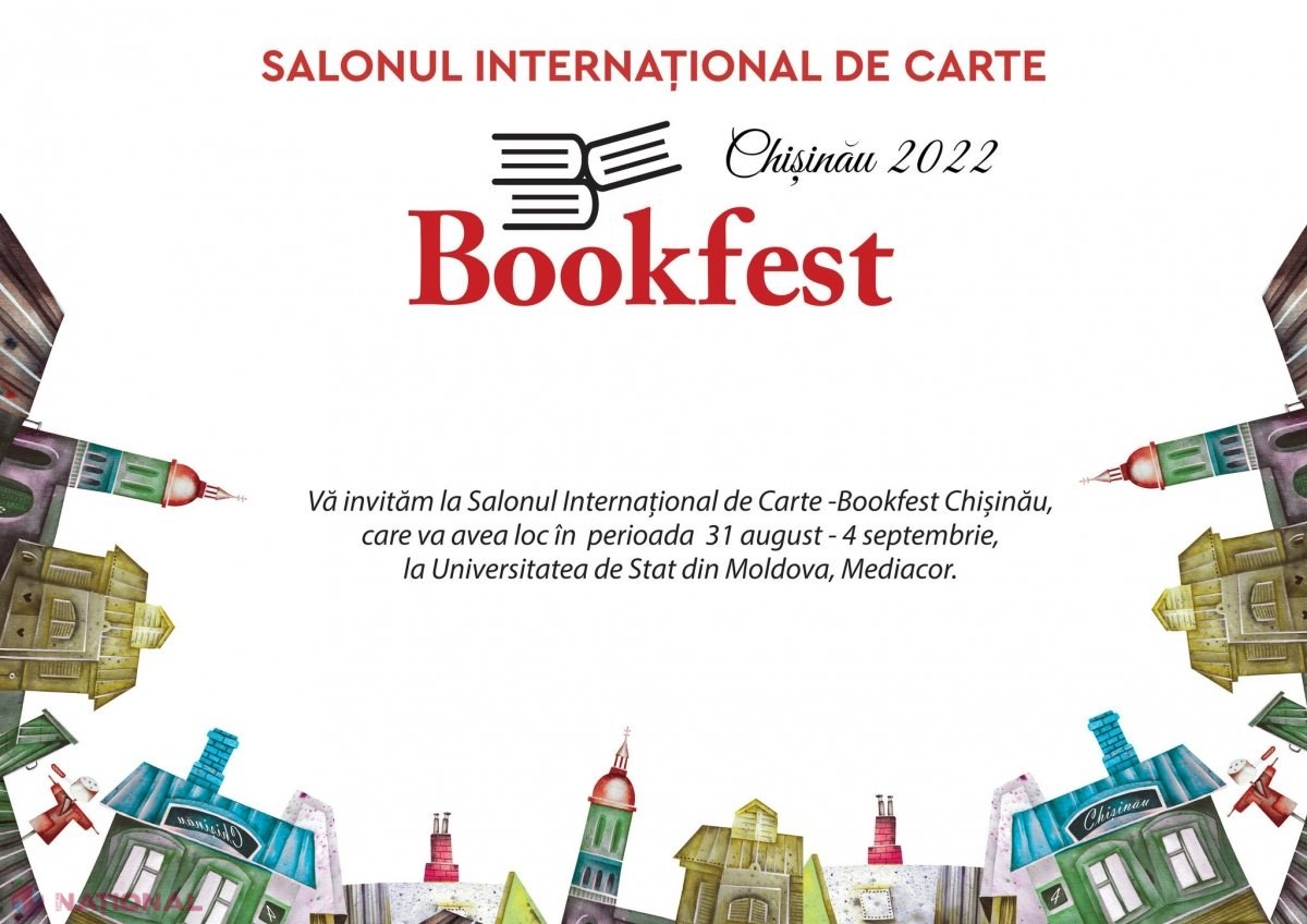 VIDEO, PROGRAM // Universitatea de Stat din Moldova, gazda Bookfest Chișinău 2022, care începe pe 31 august: Întâlniri cu unele dintre cele mai importante personalități din România și R. Moldova, lansări și achiziții de carte