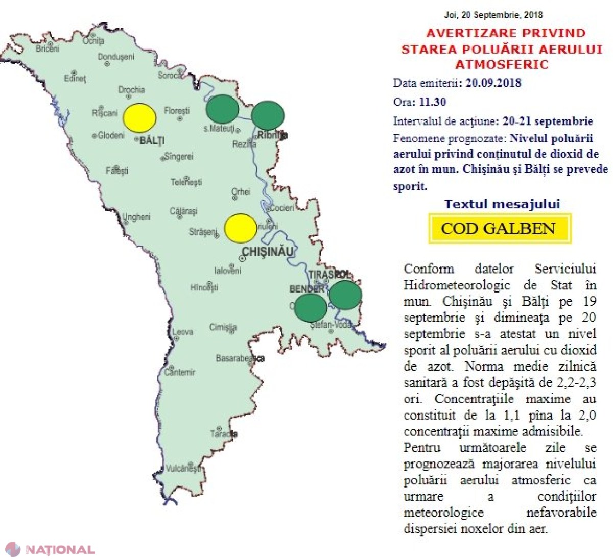 Aer POLUAT la Bălți și Chișinău: Avertismentul specialiștilor