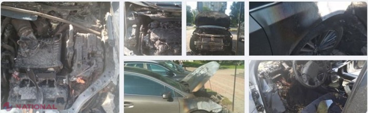 Bălți: Două mașini cuprinse de FLĂCĂRI în aceeași zi, pe aceeași stradă, la o distanță de câteva ore