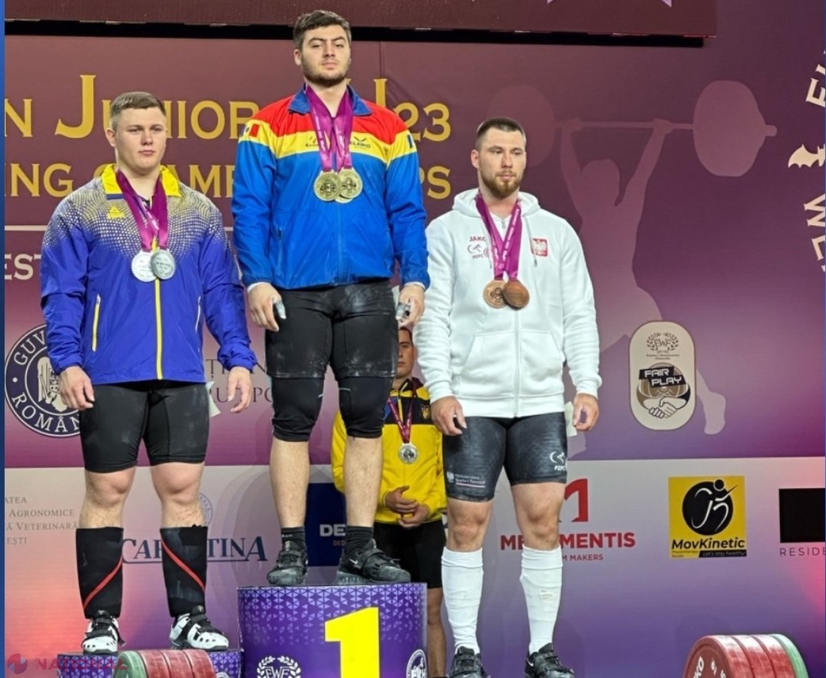 R. Moldova a obținut cea de-a treia medalie de AUR la Campionatul European de Haltere de la București. Tudor Bratu și-a arătat clasa la categoria de până la 102 kg
