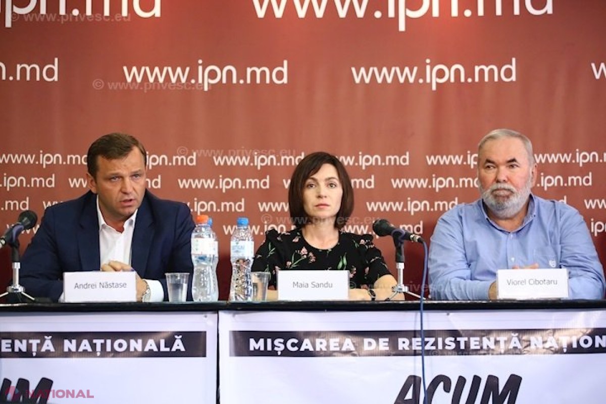 VIDEO // Ilan Șor și-a trimis SOLI la conferința de presă a liderilor opoziției, Maia Sandu, Andrei Năstase și Viorel Cibotaru: Au dat buzna, au bătut cu picioarele în ușă și au scandat „Jos Maia Sandu” 