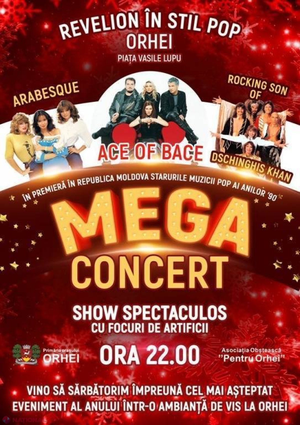 Ace of Base, Dschinghis Khan și Arabesque, de Revelion la Orhei