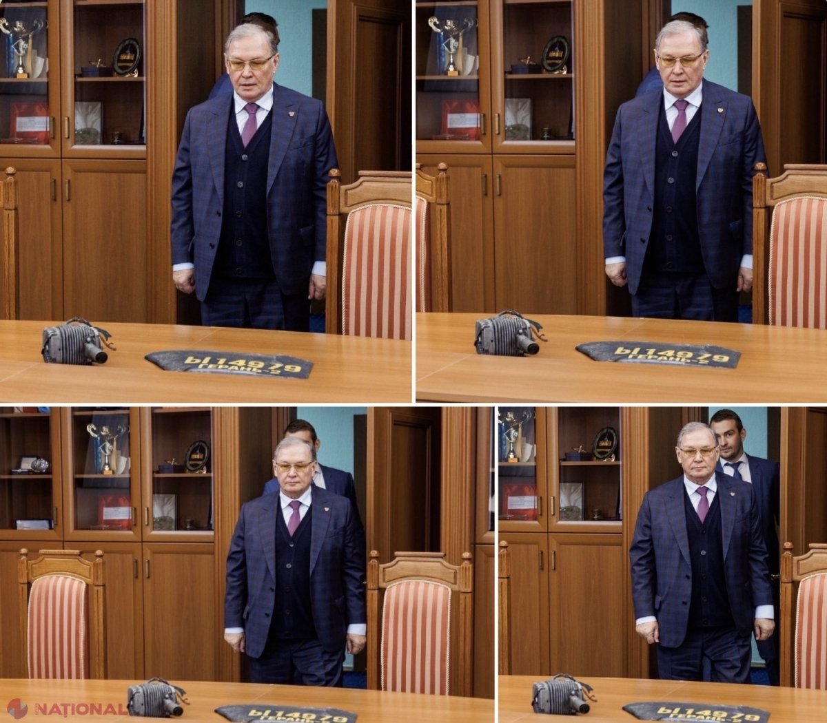VIDEO // Centrul Cultural Rus din Chișinău va fi ÎNCHIS. Ambasadorul desemnat al Rusiei în R. Moldova a fost întâmpinat la MAE cu fragmente ale dronelor rusești căzute în Găgăuzia