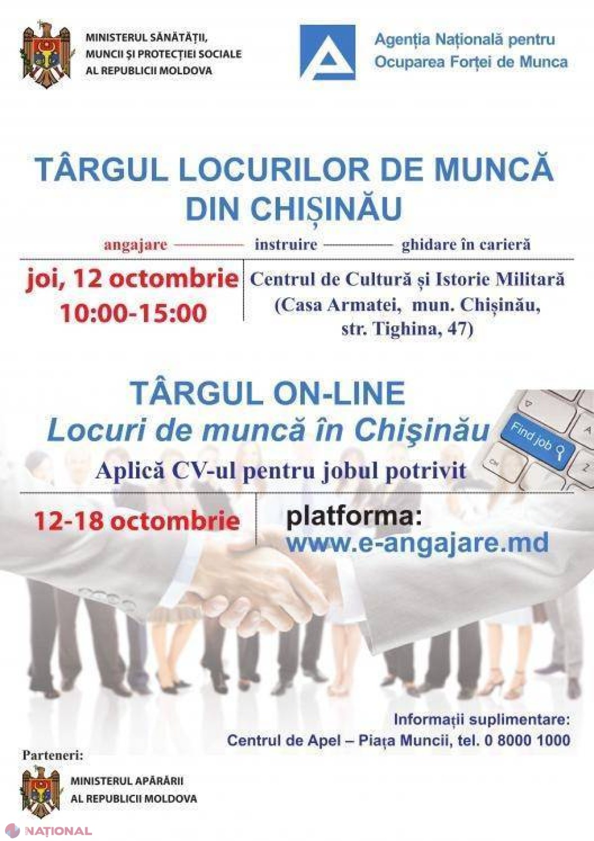 Chișinău: 1 500 de locuri de muncă VACANTE, scoase la un TÂRG în această săptămână