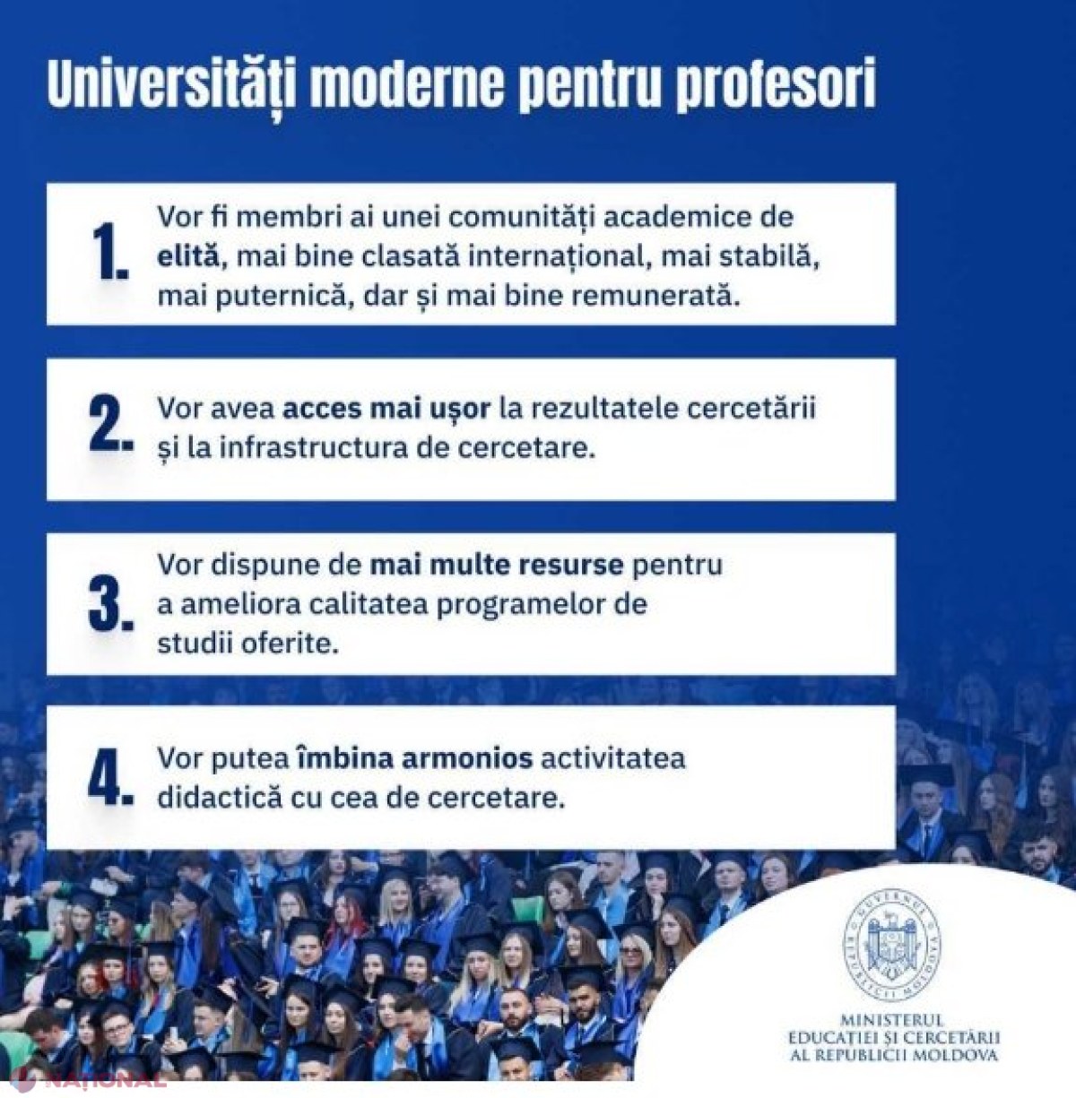 REORGANIZARE // Zeci de instituții de învățământ superior și de cercetare din R. Moldova vor fi absorbite de PATRU universități mari