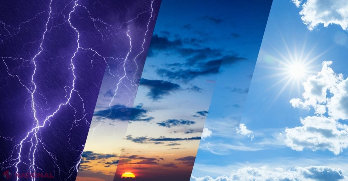 METEO // Vreme instabilă: Ploi cu descărcări electrice, pe alocuri cu grindină, până în seara zilei de miercuri