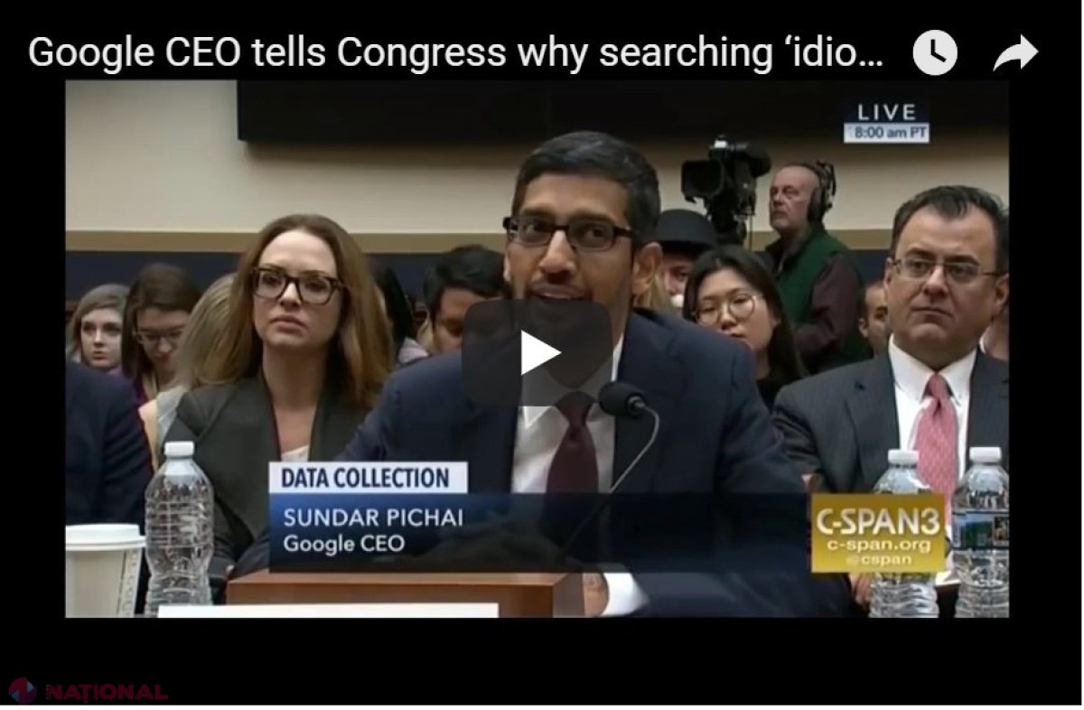 „De ce când caut «idiot» pe Google îmi apare poza lui Trump?”. Răspunsul CEO-ului Google la întrebările congresmanilor