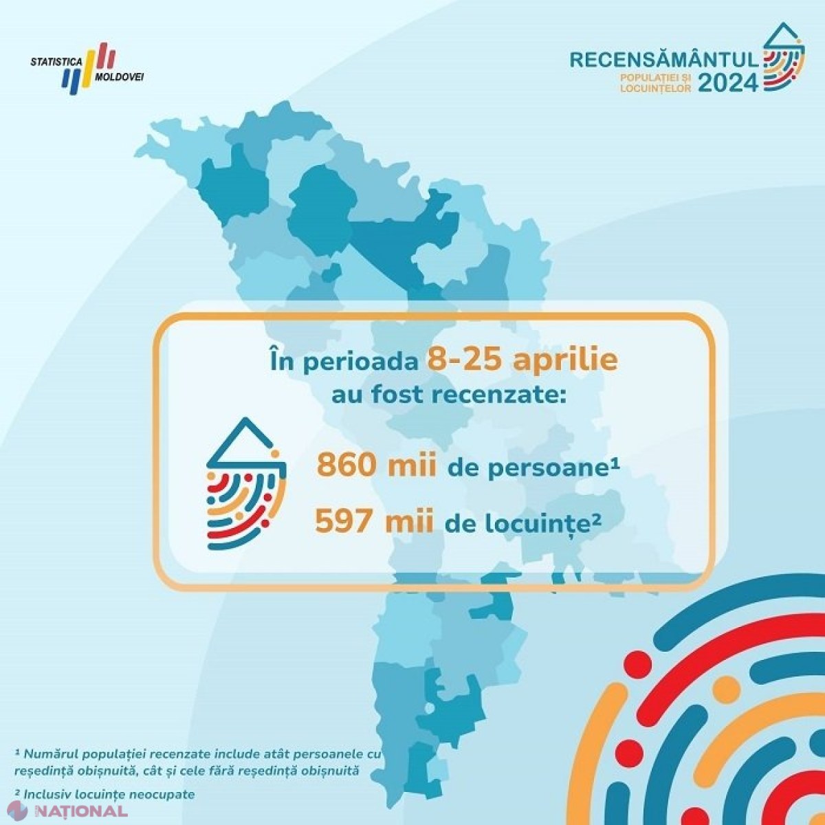 RECENSĂMÂNT // Peste 860 de mii de persoane, recenzate timp de 17 zile: Raioanele în care au fost „numărate” cele mai multe locuințe