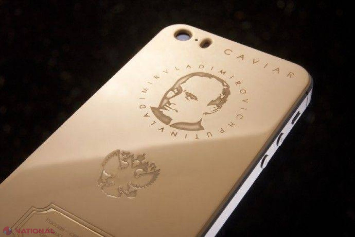 FOTO // Chipul lui Putin pe un iPhone din aur. Cât costă și unde este produs