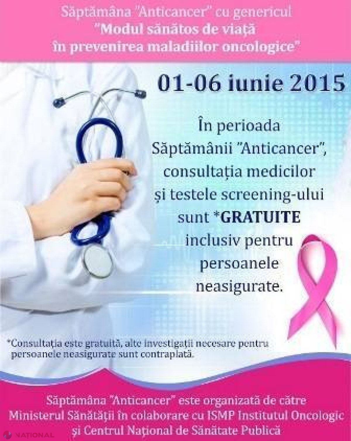 Consultații GRATUITE la Institutul Oncologic!