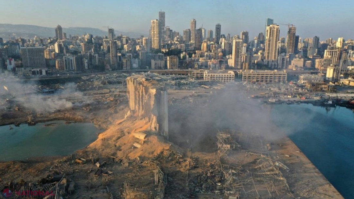 VIDEO // S-au calculat pagubele EXPLOZIEI de acum 10 zile de la Beirut. Noi imagini ÎNFIORĂTOARE cu momentul exploziei devastatoare, surprinse de camerele  de supraveghere dintr-un spital