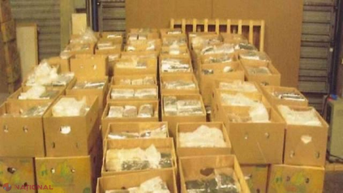 Captură record! Peste patru tone de cocaină ascunsă printre banane   