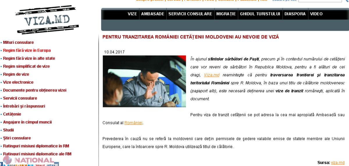 STOP FALS!: Pentru tranzitarea României, cetăţenii moldoveni au nevoie de viză. Care e totuși ADEVĂRUL