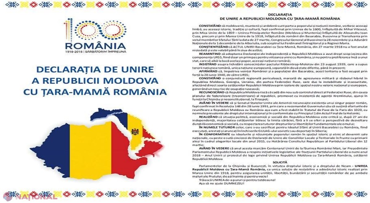 Liberalii lansează Campania „În anul Centenarului, semnează Declarația de Unire cu Țara-Mamă România”
