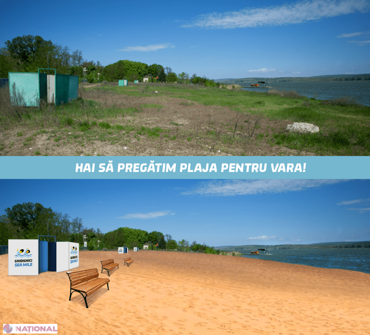 Vrei să te bronzezi pe plaja lacului de la Ghidighici? Pune-te mai întâi pe treabă!