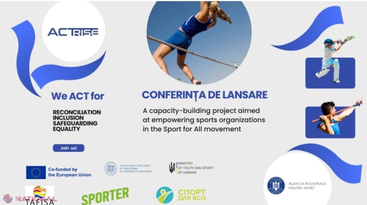 SPORT // Proiectul „România – Republica Moldova ACT!”, lansat la București: Buget de peste 236 de mii de euro