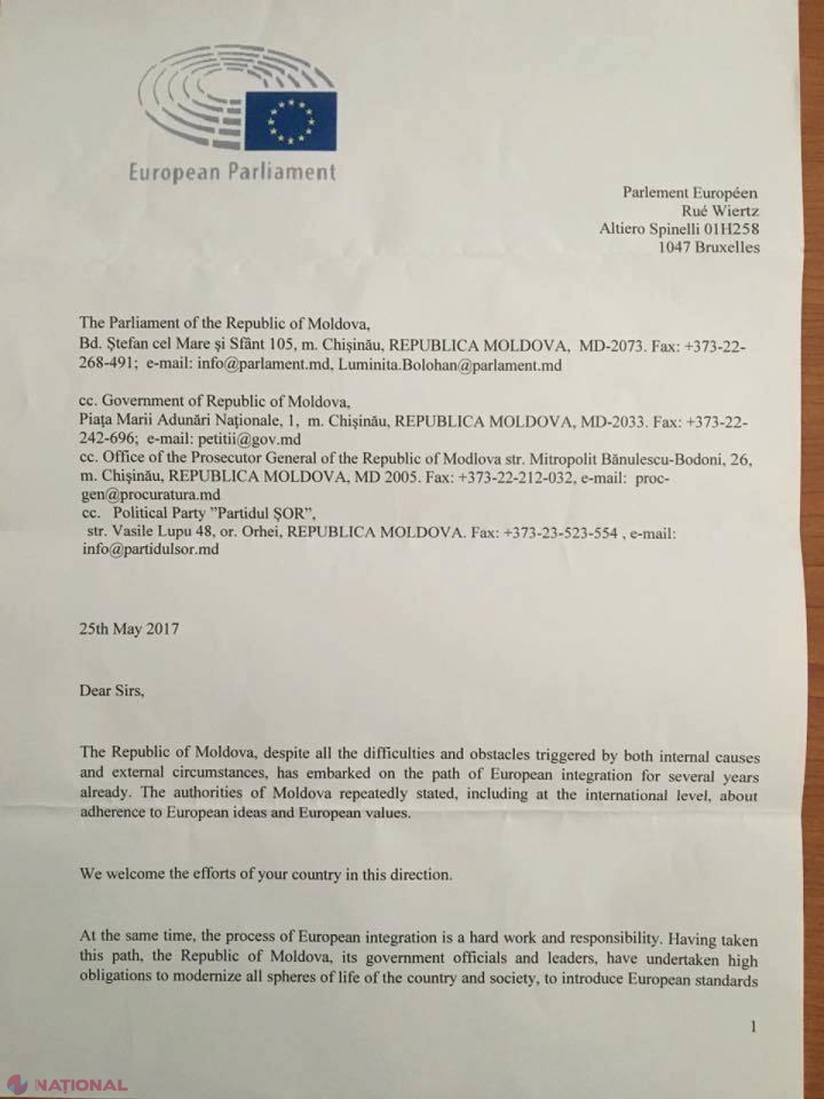DOC // Deputații Parlamentului European au atras atenție asupra arestului preventiv de lungă durată al lui Ilan Șor și încălcarea drepturilor acestuia
