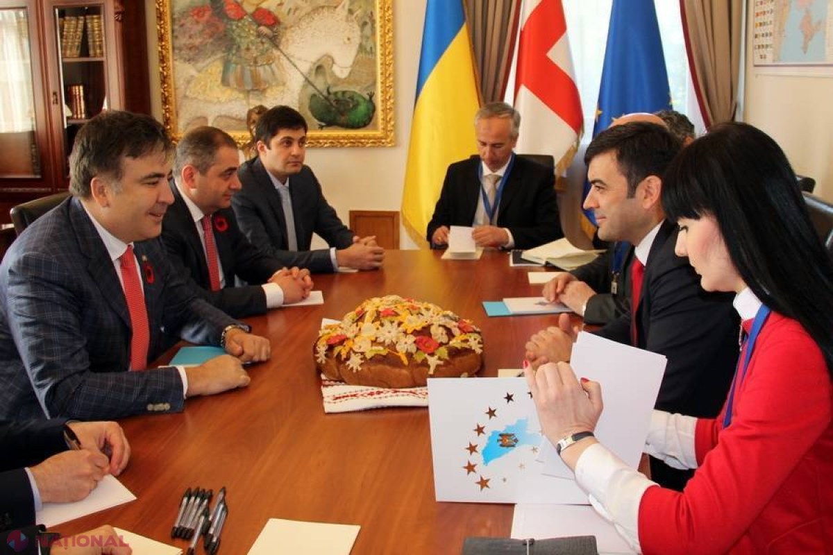 Cum l-a LĂUDAT Mihail Saakașvili pe premierul Chiril Gaburici astăzi la Kiev