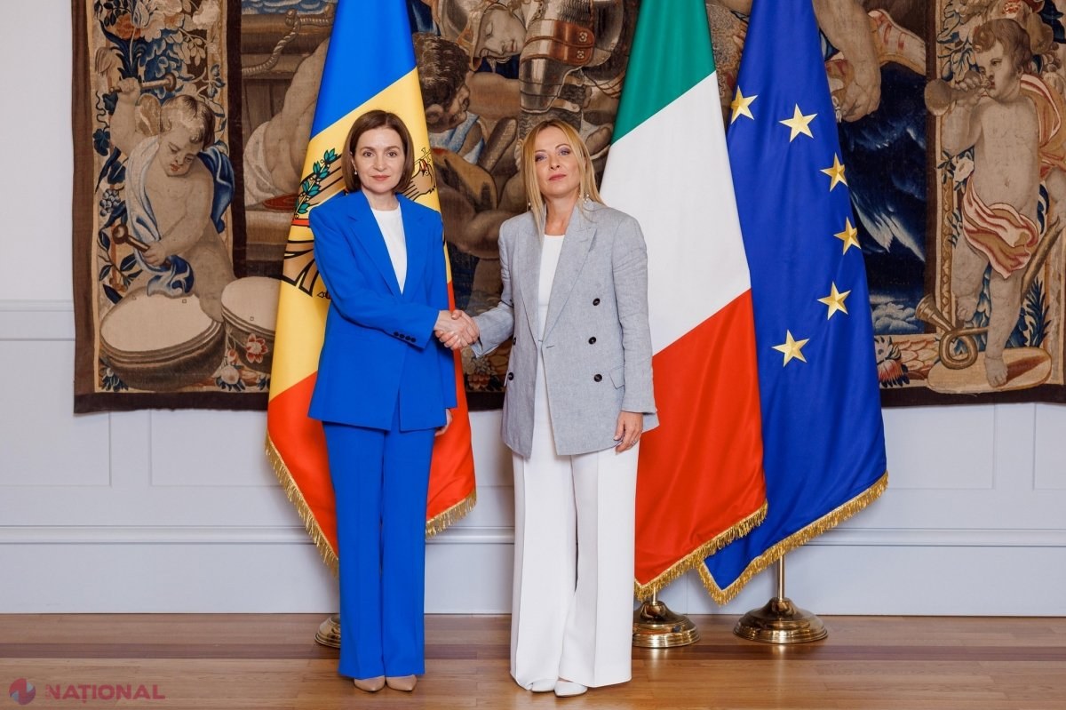 VIDEO // Întâlnire cu prim-ministrul Italiei: Maia Sandu primită cu brațele deschise la Roma