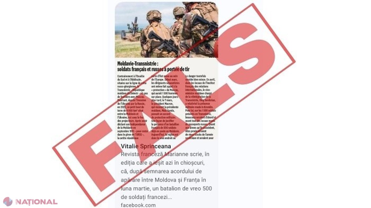 Ministerul Apărării infirmă noi informații false lansate pe Telegram: În R. Moldova NU sunt dislocați militari francezi