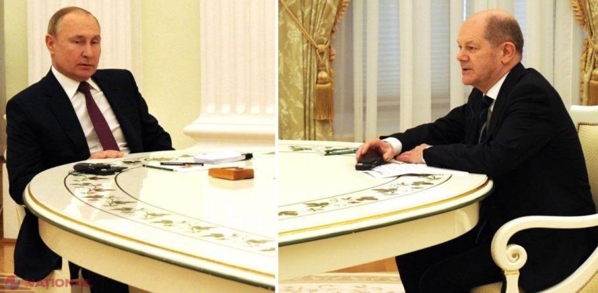 Cum l-a IRONIZAT cancelarul german Olaf Scholz pe Vladimir Putin în timpul vizitei la Moscova. Liderul de la Kremlin nu s-a așteptat la un asemenea tratament la el acasă