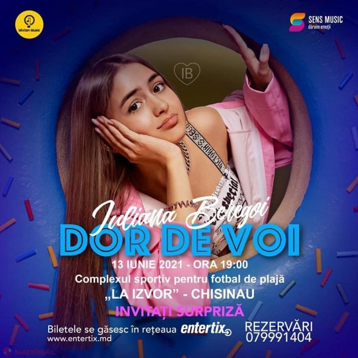 LIBER la concerte: Iuliana Beregoi își cheamă fanii la lansarea PRIMULUI album! „DOR de voi”, la Chișinău