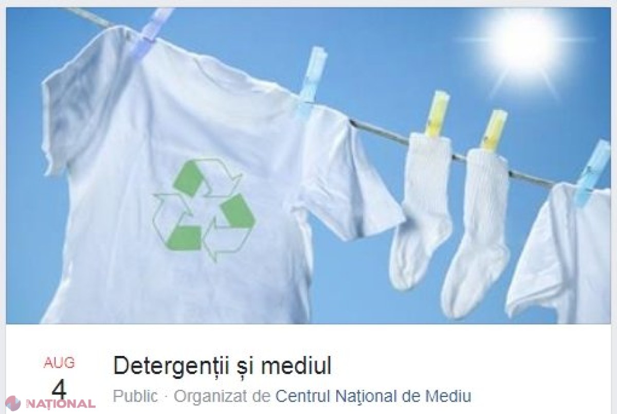 Ce impact au DETERGENȚII asupra calității apei și de ce trebuie să-i folosim pe cei ecologici: Răspunsurile vor fi oferite duminică, în Grădina publică Ștefan cel Mare și Sfânt