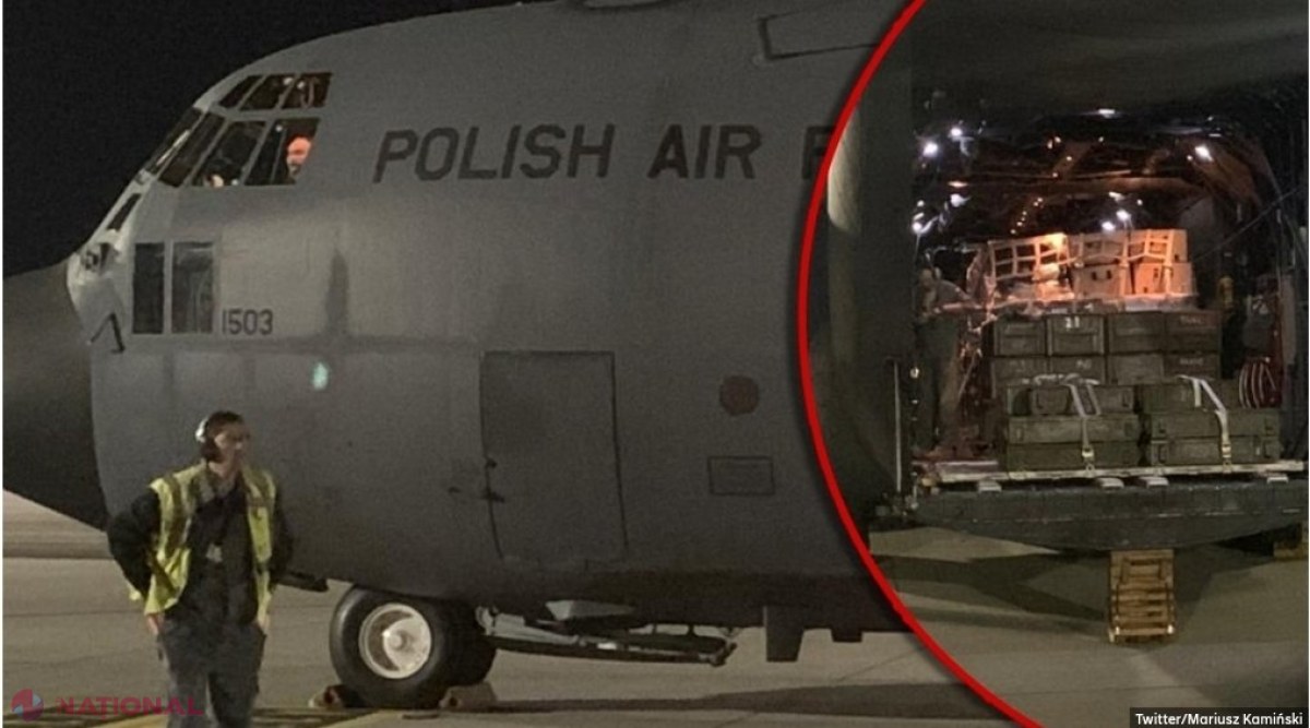 FOTO // R. Moldova este ajutată să facă fața DESTABILIZĂRILOR. Polonia a trimis la Chișinău șase avioane „Hercules” încărcate cu ARME, muniții și echipamente destinate Poliției R. Moldova