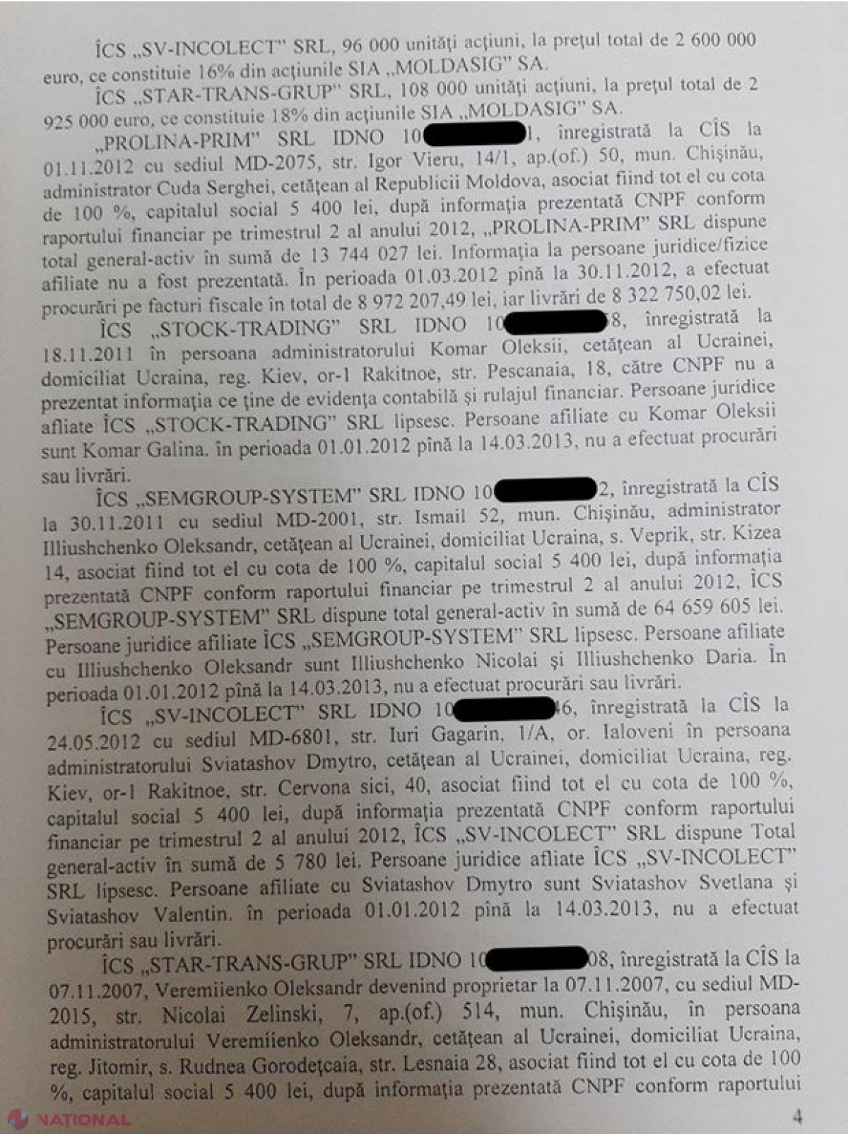 DOC // Platon a cumpărat „Moldasig