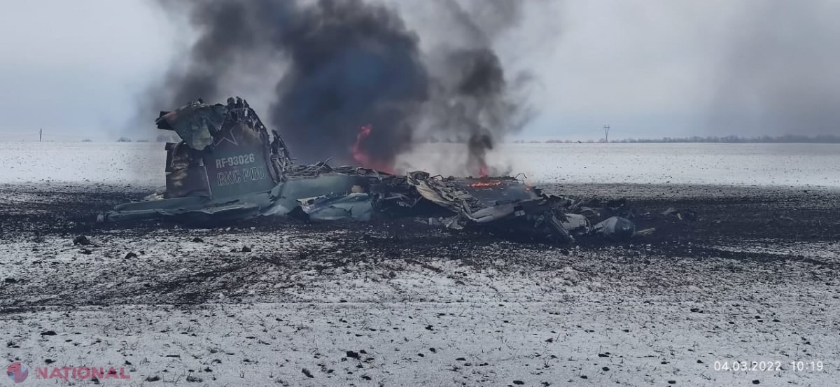 FOTO, VIDEO // Mai multe AVIOANE, elicoptere și drone ale armatei rusești au fost astăzi DOBORÂTE una după alta de ucraineni