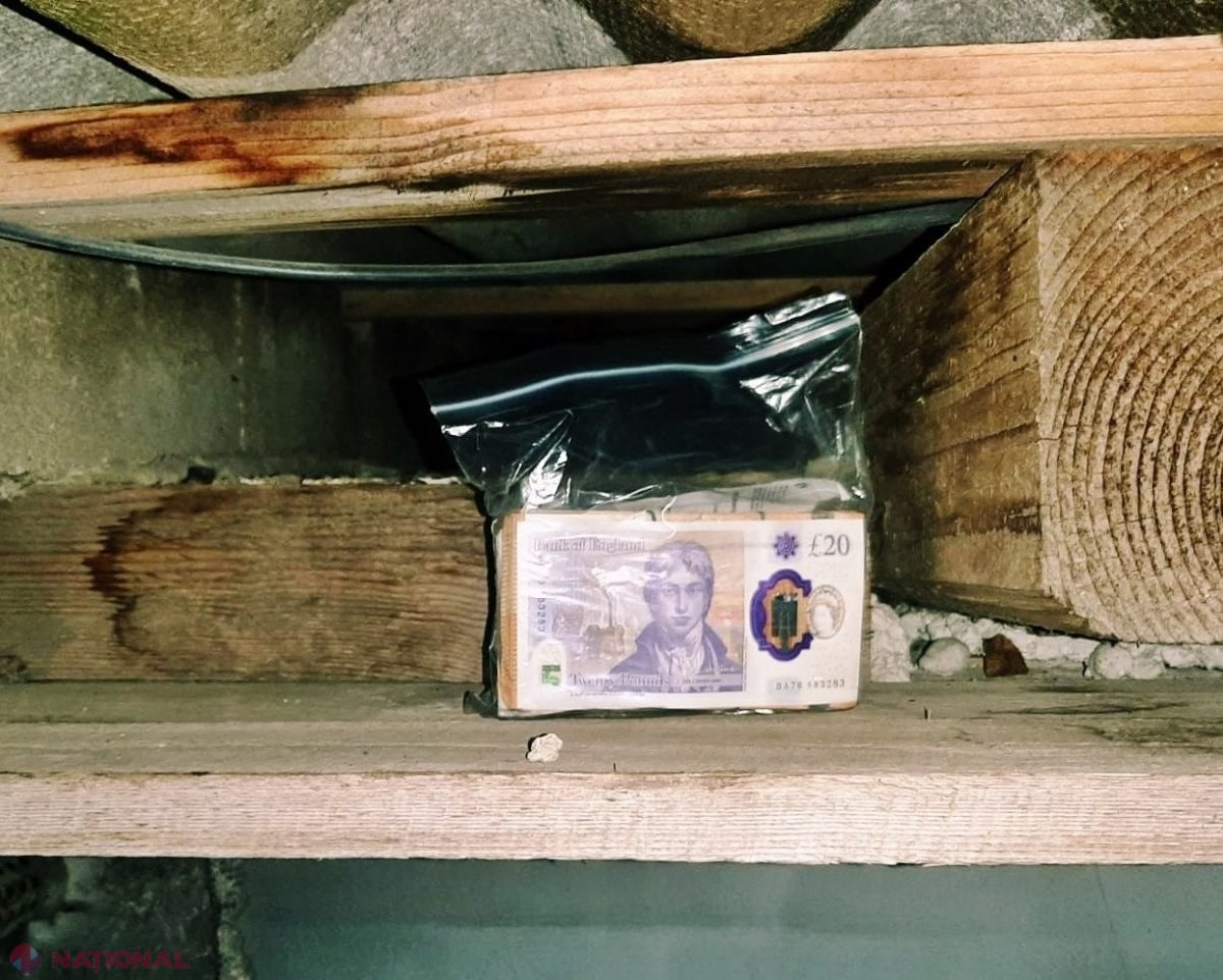 FOTO // Un tânăr din R. Moldova a FURAT din casa unui consătean 7 000 de lire sterline și 3 000 de euro, după care a ascuns banii. Unde a fost găsită suma impunătoare 
