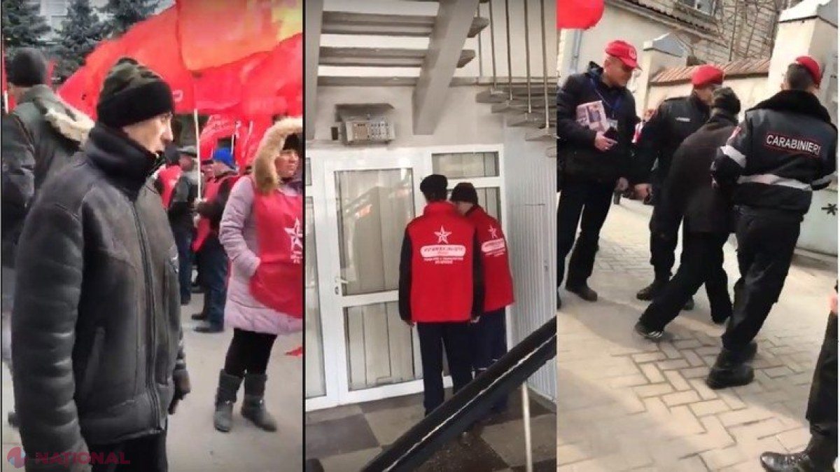 VIDEO // Socialiști au venit astăzi la mitingul din fața CEC „pe șapte cărări”: Au consumat BĂUTURI ALCOOLICE, după care s-au alăturat protestatarilor