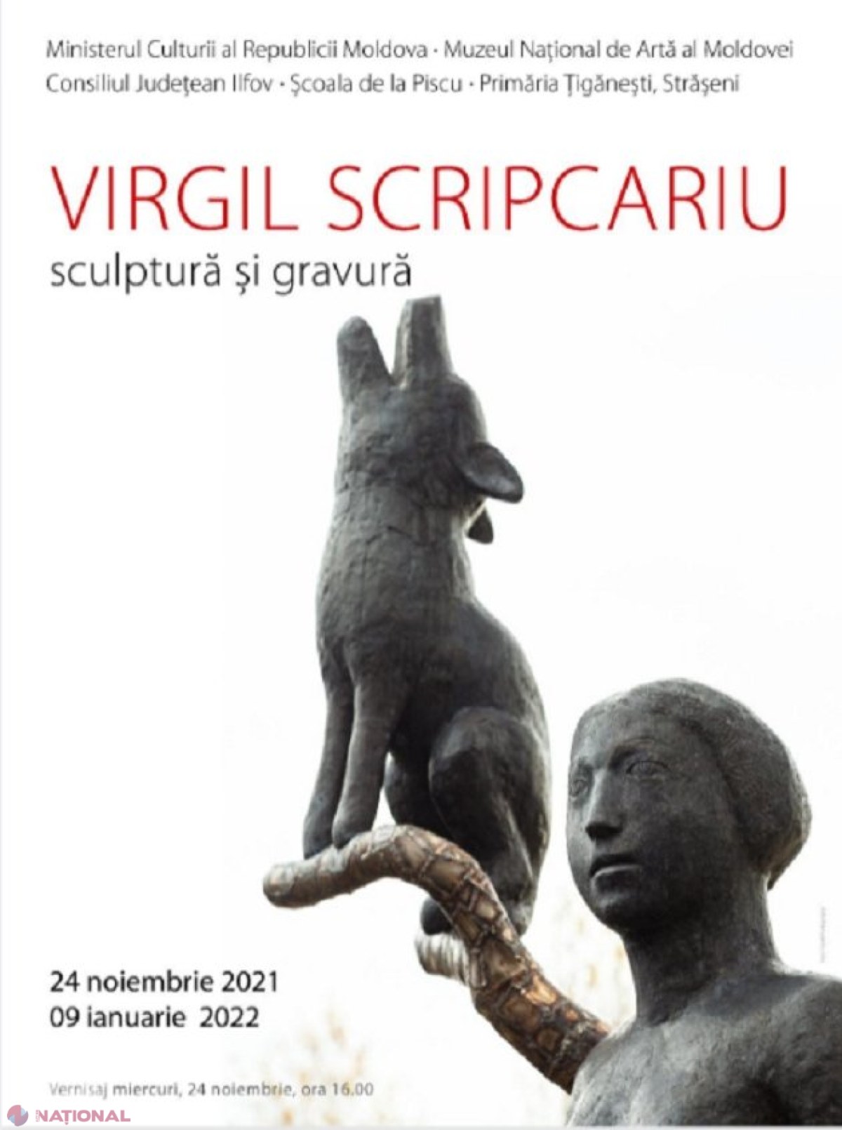 Expoziția sculptorului român, Virgil Scripcariu, vernisată la Muzeul Național de Artă al Moldovei