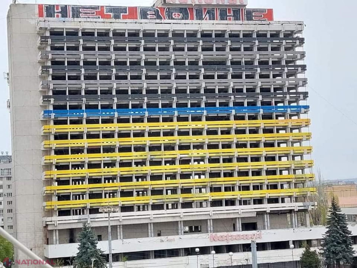 Culorile negru și oranj au DISPĂRUT de pe clădirea hotelului „Național”: Ce spune Poliția