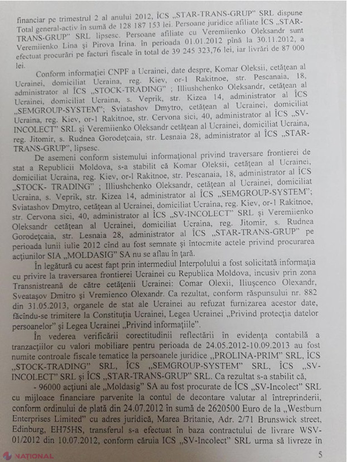 DOC // Platon a cumpărat „Moldasig