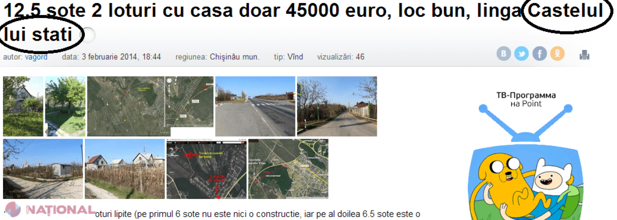 CASTELUL familiei Stati, folosit ca „momeală” în afaceri imobiliare