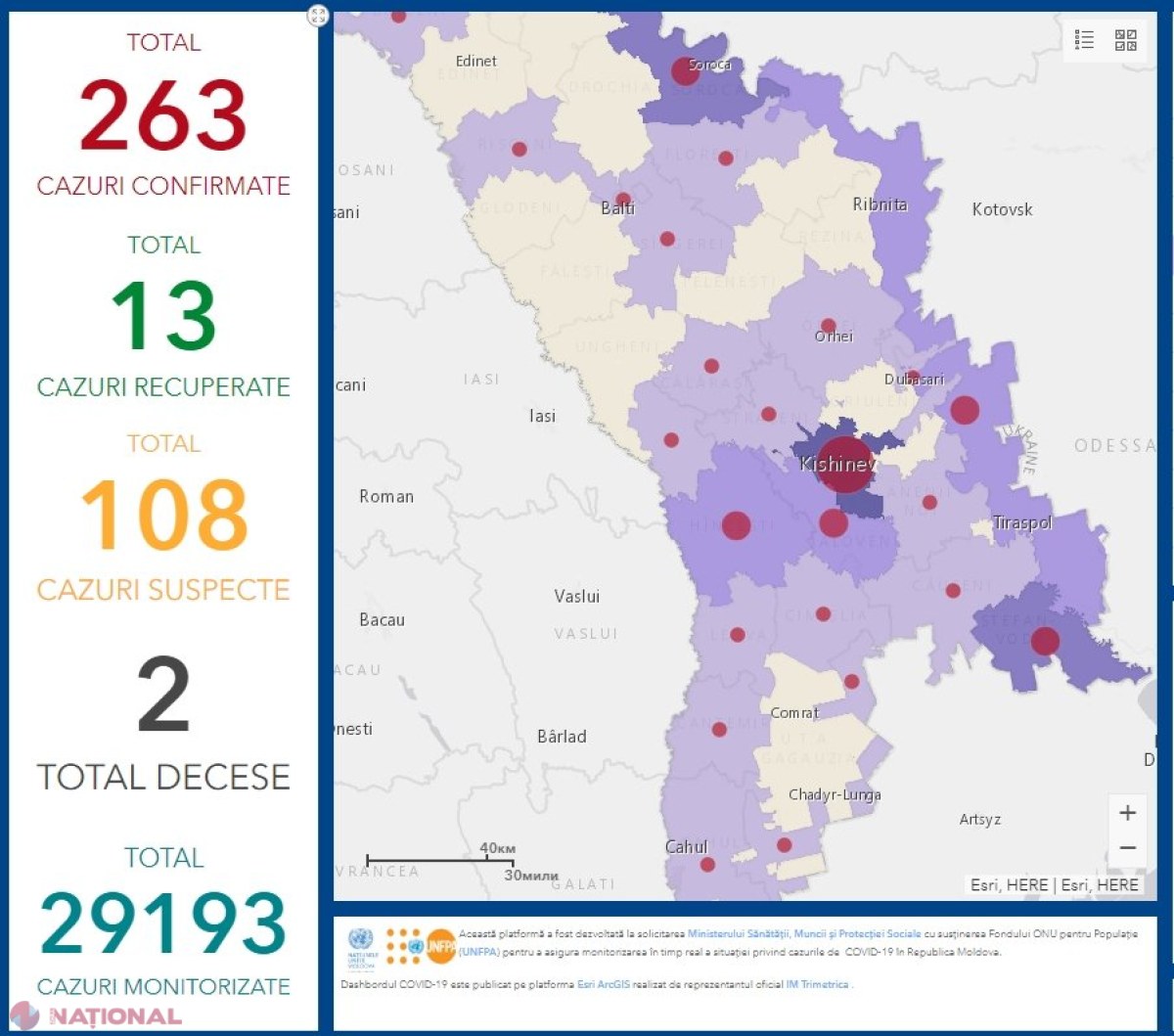 Raioanele din R. Moldova în care NU a fost raportat niciun caz de COVID-19