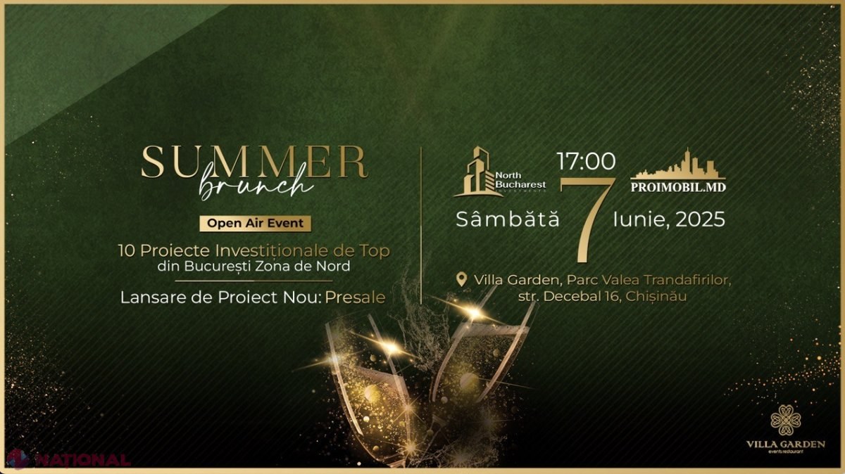 Summer Brunch – eveniment open air EXCLUSIV - organizat de Proimobil și North Bucharest Investments