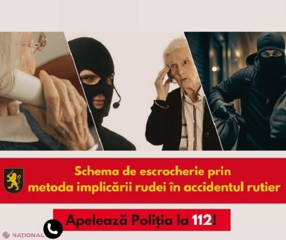 Schema cu „ruda implicată în accident rutier” continuă să facă victime: O femeie din Chișinău a transmis 100 000 de lei unui străin care i-a propus să-i „salveze” fiica. Poliția recomandă oamenilor să verifice informațiile