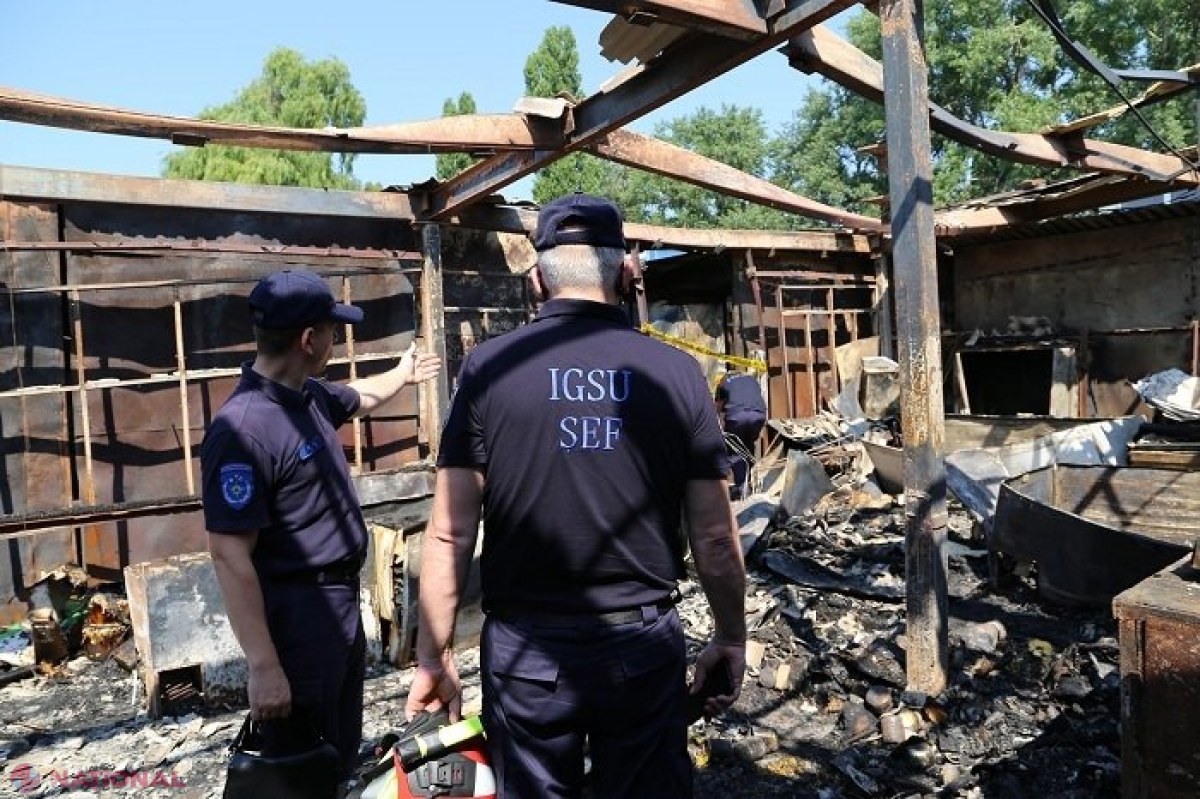 Peste 60 de agenți economici, AFECTAȚI de incendiul care a distrus piața de la Rezina: Printre versiunile înaintate de pompieri se numără și o incendiere intenționată