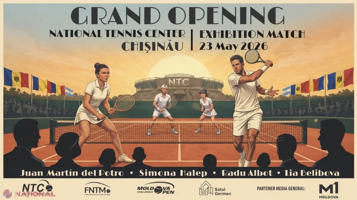 VIDEO // Marii campioni ai tenisului MONDIAL Simona Halep și Juan Martin del Potro vin la Chișinău