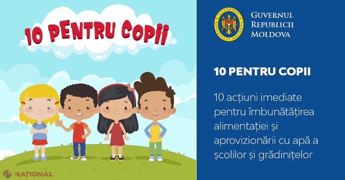 Autoritățile anunță Planul „10 pentru copii”: Zece acțiuni pentru a elimina corupția din domeniul alimentației copiilor în școli și grădinițe